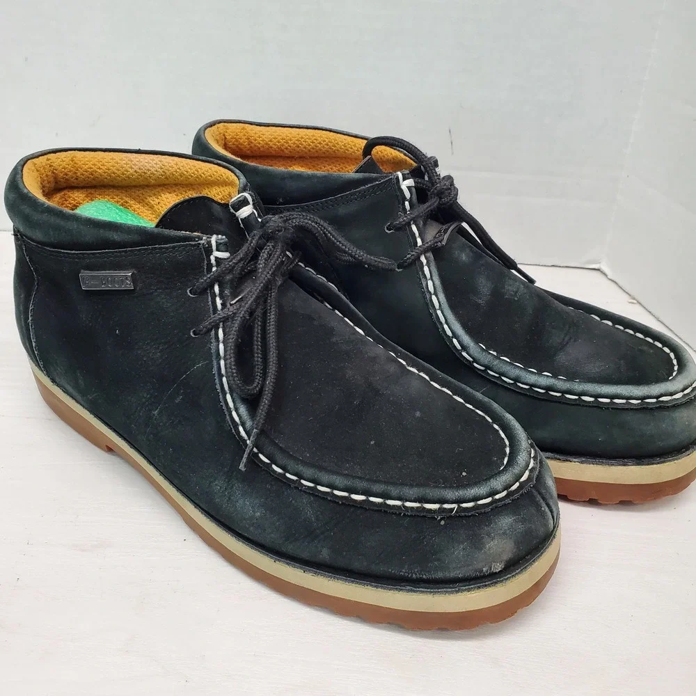 Buffalino‎ Boots Men's Black Suede Lace Up Chukka Style Ankle Boots Size 10